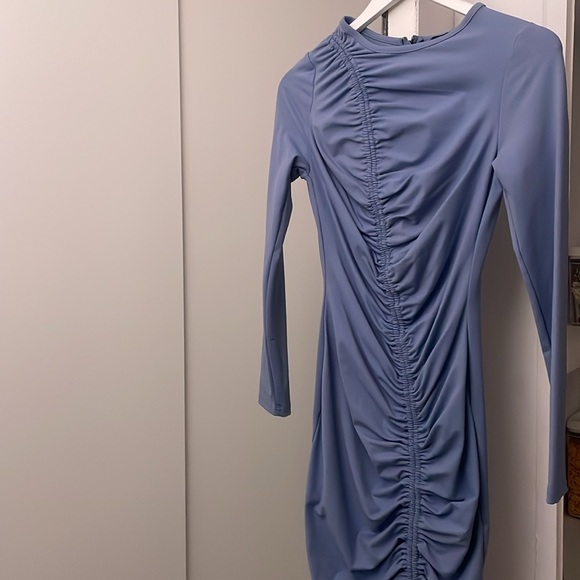 JLUXLABEL BLUE AKEMI RUCHED DRESS - Picture 3 of 3